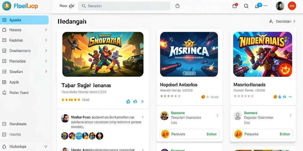 Tampilan awal permainan yang menarik dan penuh warna.